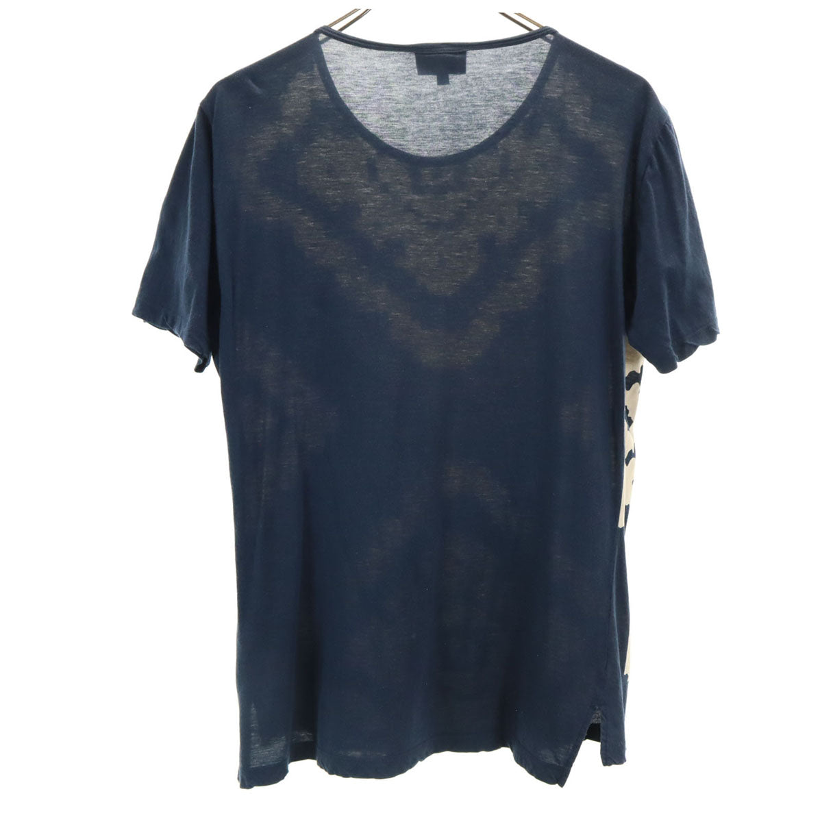 Vivienne WestwoodMAN ヴィヴィアンウエストウッドマン 日本製 柄入り 半袖 Tシャツ 44 ネイビー メンズ