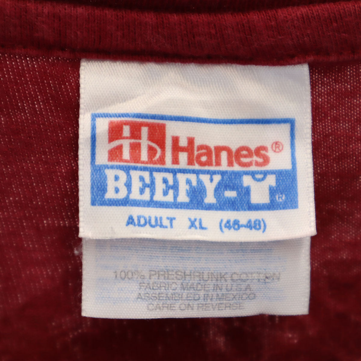 Hanes ヘインズ 90s オールド USA製 アーカンソー レイザーバックス 半袖 Tシャツ XL ボルドー BEEFY-T フットボール メンズ