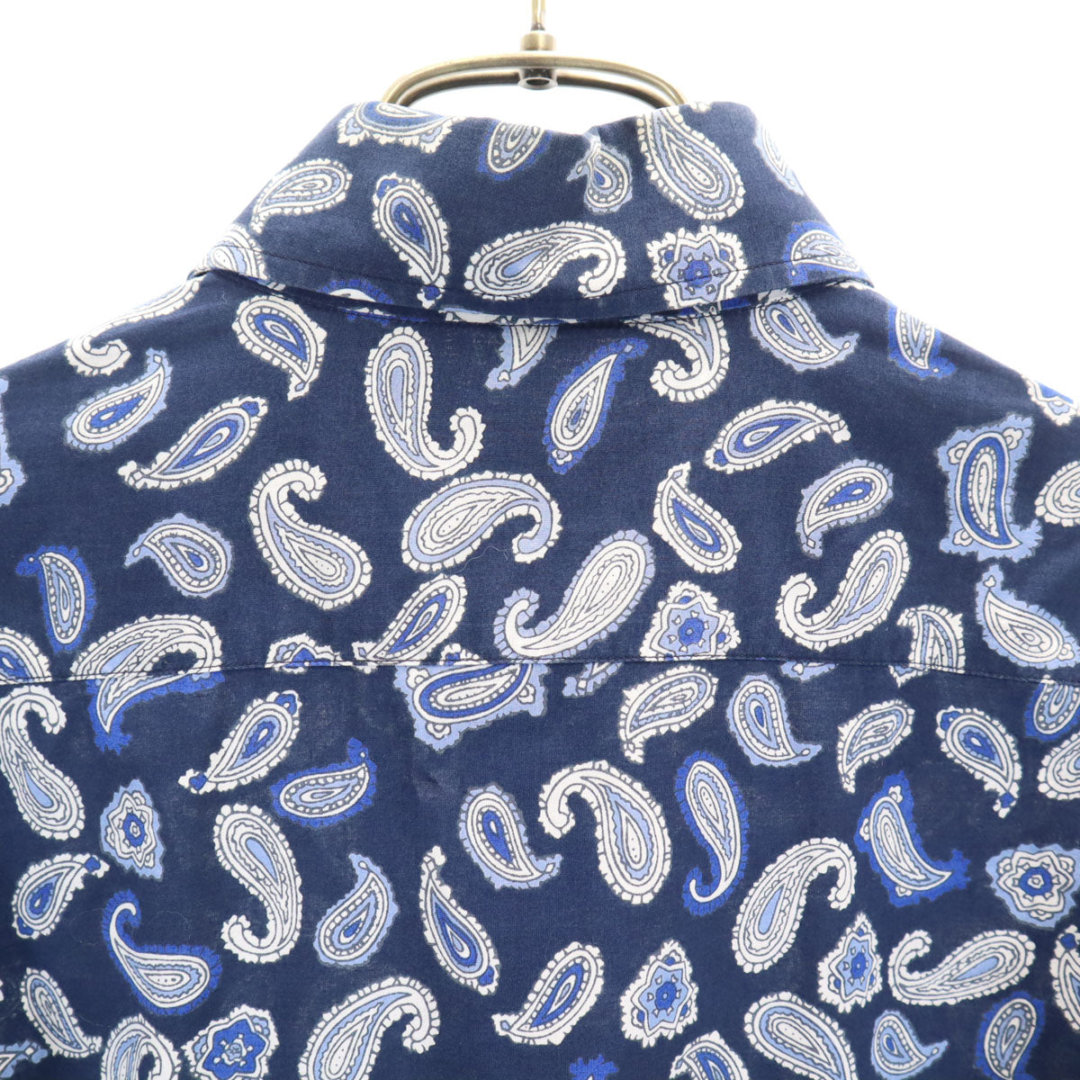 ETRO エトロ イタリア製 ペイズリー柄 長袖 コットンシャツ S ネイビー メンズ