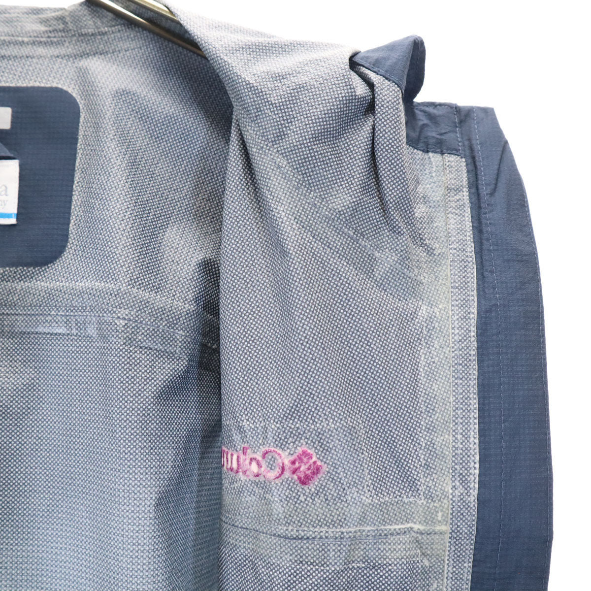 Columbia コロンビア フラッシュリーフ ナイロンジャケット L ネイビー系 防水 アウトドア 収納袋付き レディース