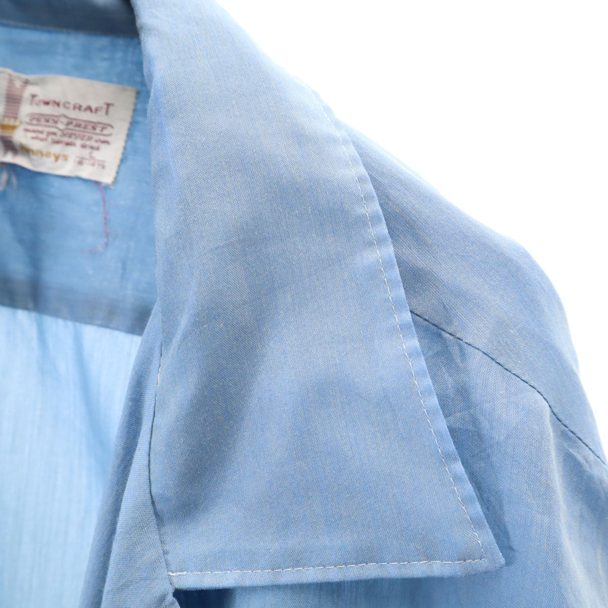 PENNEYS ペニーズ 60s タウンクラフト ヴィンテージ 長袖 オープンカラーシャツ L ネイビー系 TOWNCRAFT メンズ