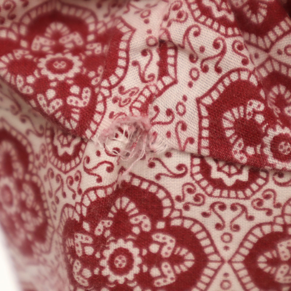 STRETCH BRESS 70s USA製 ヴィンテージ 総柄 長袖 シャツ M 赤系 メンズ