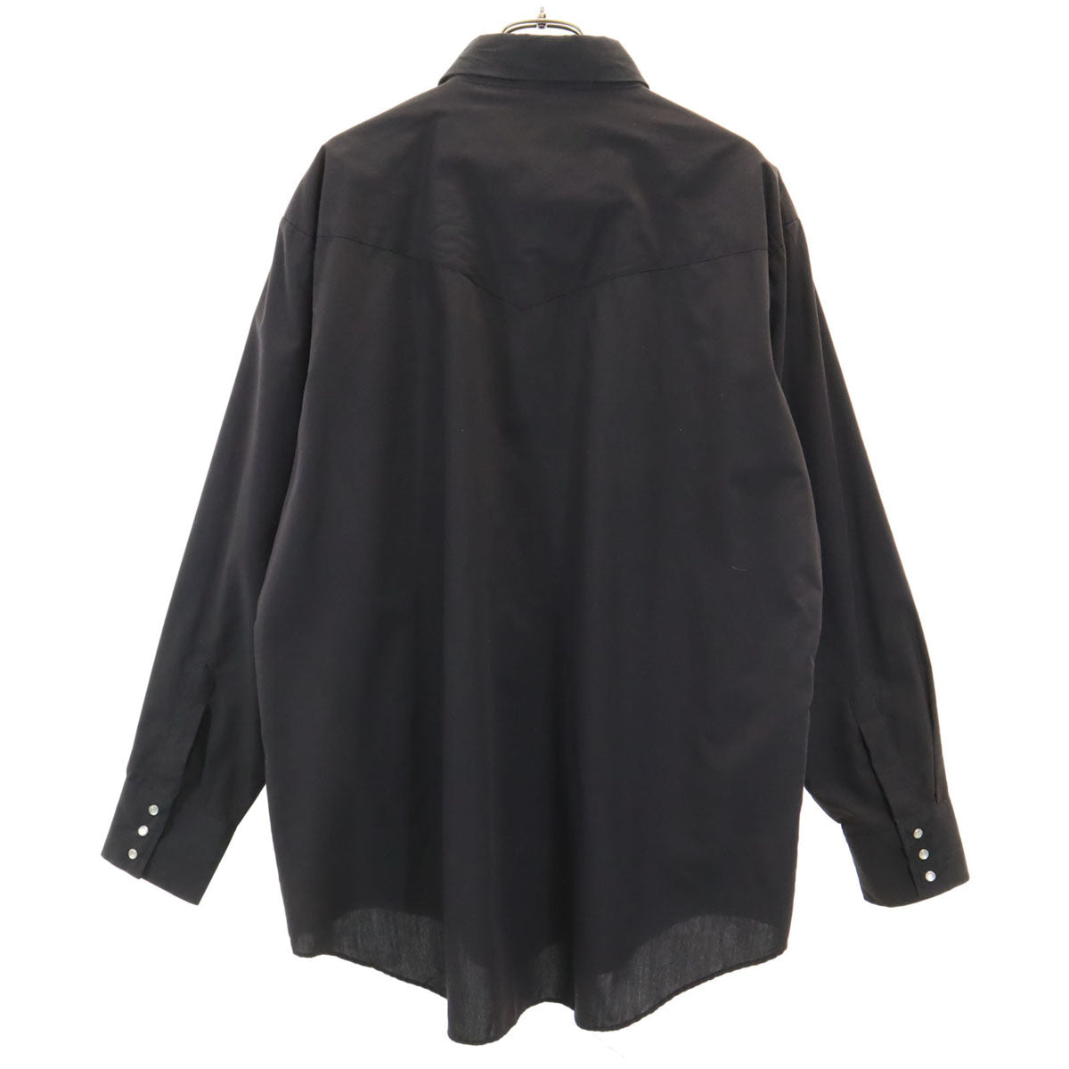 ELY CATTLEMAN エリーキャトルマン 70s 80s ヴィンテージ 長袖 ウエスタンシャツ 17/35 黒 メンズ