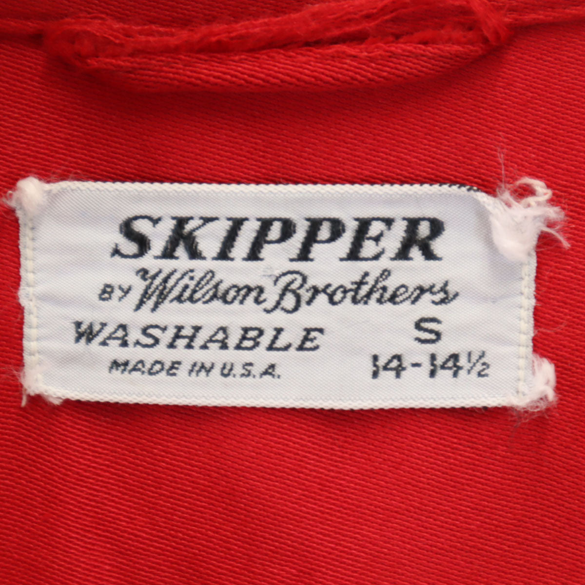 SKIPPER スキッパー 50s USA製 ヴィンテージ 長袖 オープンカラーシャツ S 赤 メンズ