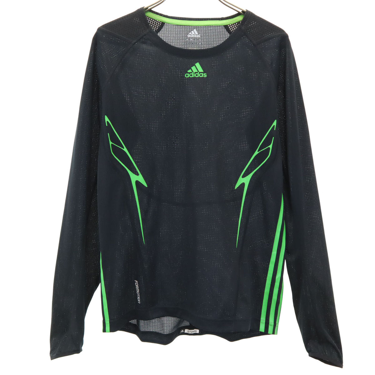 adidas アディダス トレーニング 長袖 メッシュ ウェア S 黒 メンズ