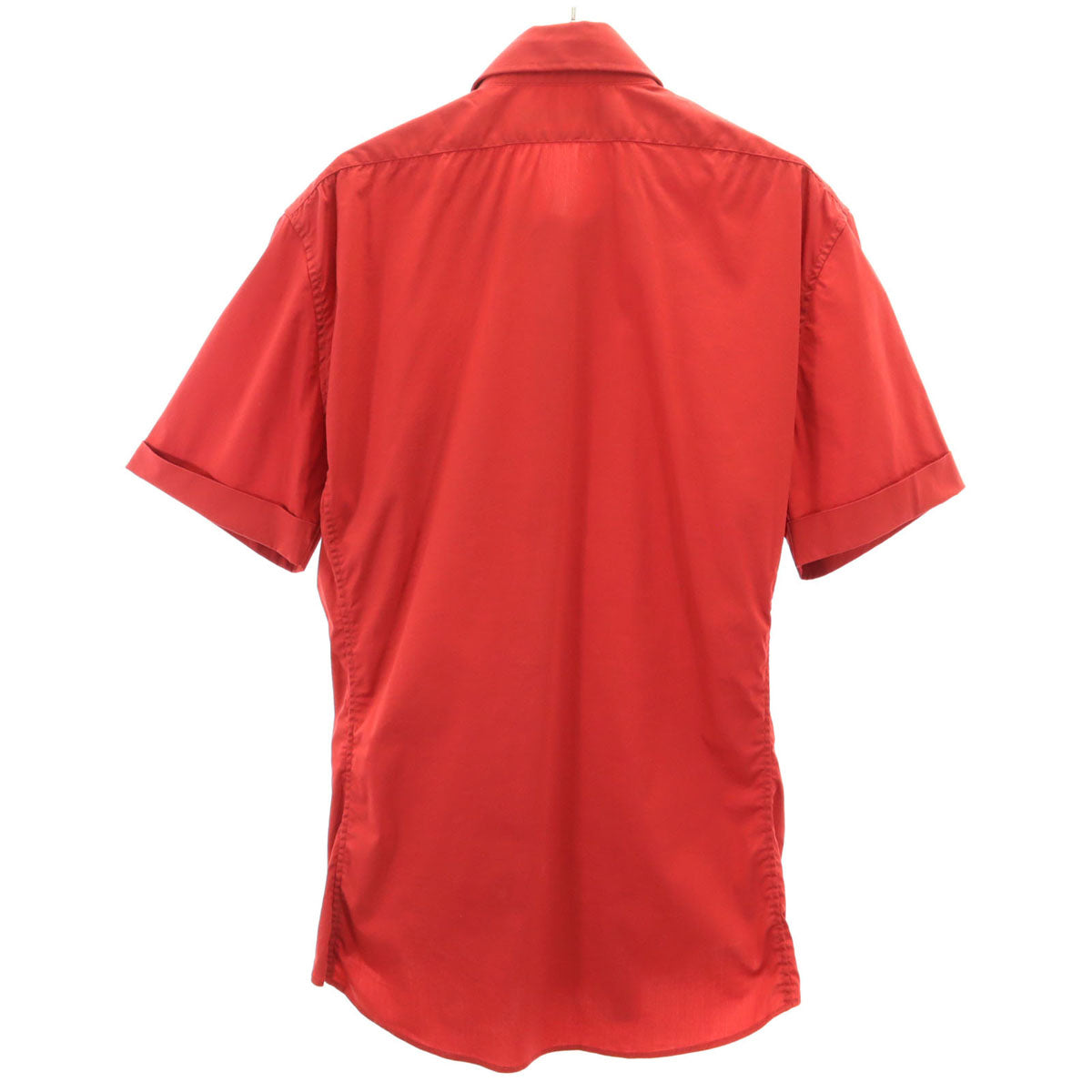 GUCCI グッチ イタリア製 半袖 ストレッチ シャツ 42 レッド メンズ