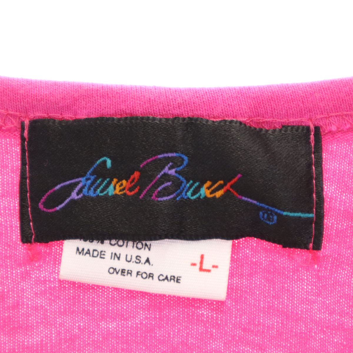 LAUREL BURCH ローレルバーチ 90s anvil アンビル USA製 オールド プリント 半袖 Tシャツ L ピンク系 シングルステッチ メンズ