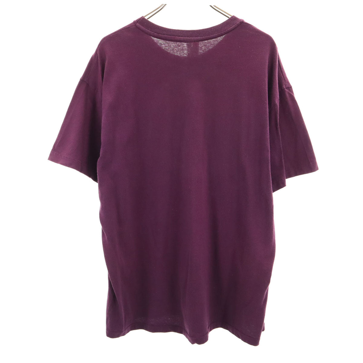 Hanes ヘインズ 90s オールド 半袖 Tシャツ XL パープル シングルステッチ ポケT 無地 メンズ