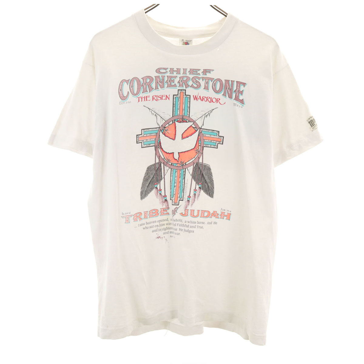 FRUIT OF THE LOOM フルーツオブザルーム 90s USA製 オールド CORNERSTONE 半袖 Tシャツ M ホワイト シングルステッチ メンズ