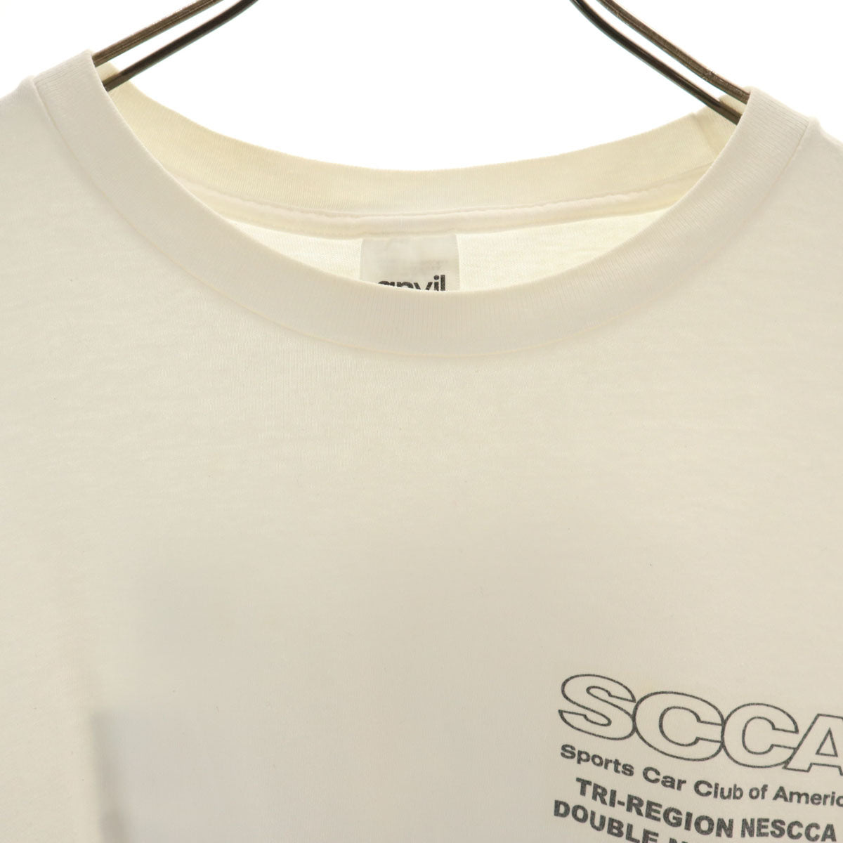 anvil アンヴィル 90s オールド USA製 バックプリント SCCA スポーツカー 半袖 Tシャツ XL ホワイト シングルステッチ メンズ