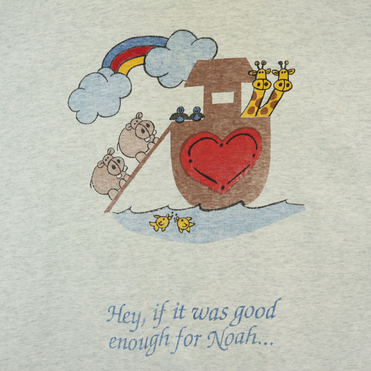 FRUIT OF THE LOOM BEST フルーツオブザルーム ベスト 90s USA製 オールド ノアの箱舟 アニマルプリント 半袖 Tシャツ XXL グレー シングルステッチ ビッグサイズ メンズ