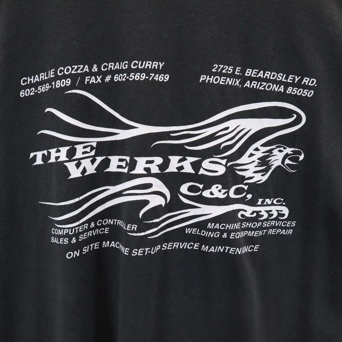 PLATINUM PLUS 90s USA製 オールド 半袖 Tシャツ ブラック シングルステッチ メンズ