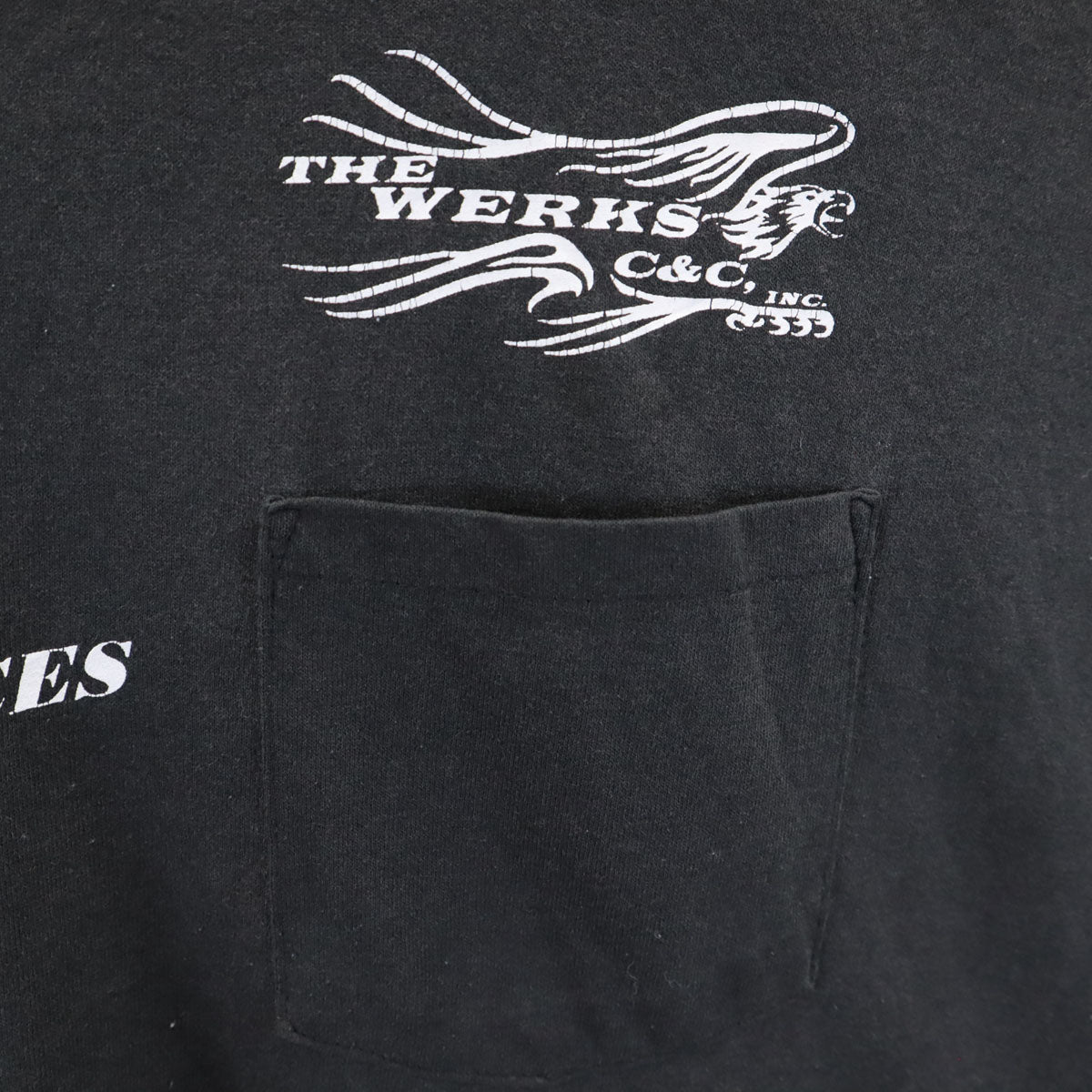 PLATINUM PLUS 90s USA製 オールド 半袖 Tシャツ ブラック シングルステッチ メンズ