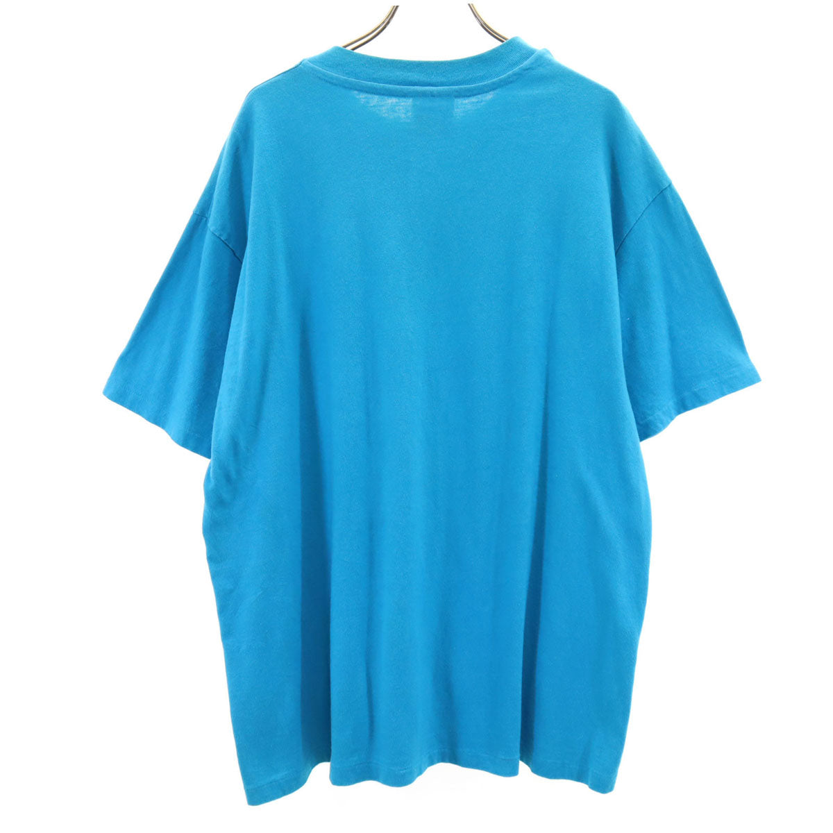 Hanes ヘインズ 80s 90s USA製 オールド 半袖 Tシャツ XL ブルー シングルステッチ メンズ