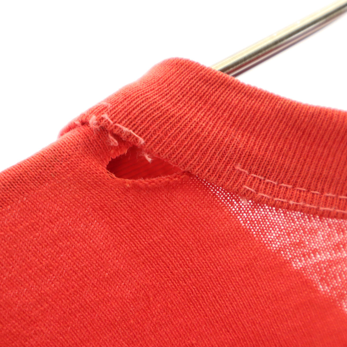 OLD オールド 80s USA製 5分袖 Tシャツ XL レッド シングルステッチ メンズ