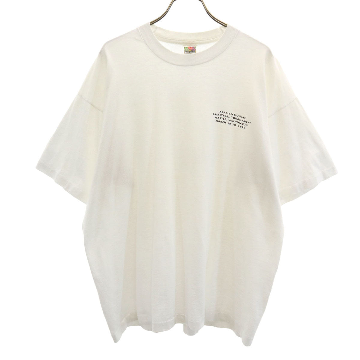 FRUIT OF THE LOOM フルーツオブザルーム 90s オールド 半袖 Tシャツ XL ホワイト シングルステッチ メンズ