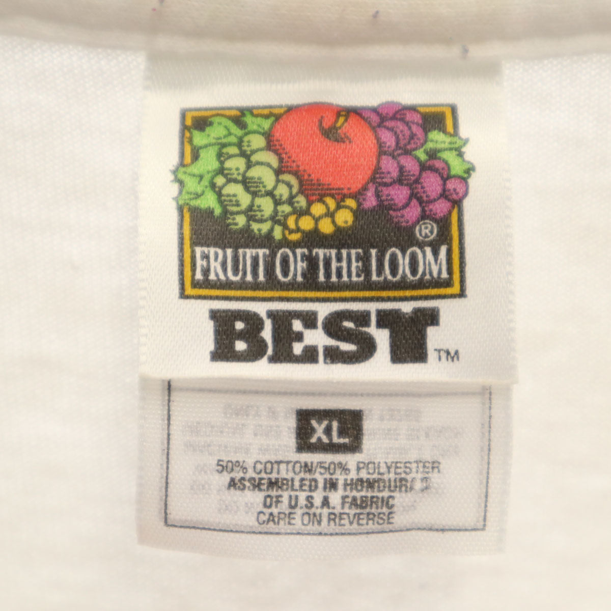 FRUIT OF THE LOOM フルーツオブザルーム 90s オールド 半袖 Tシャツ XL ホワイト シングルステッチ メンズ