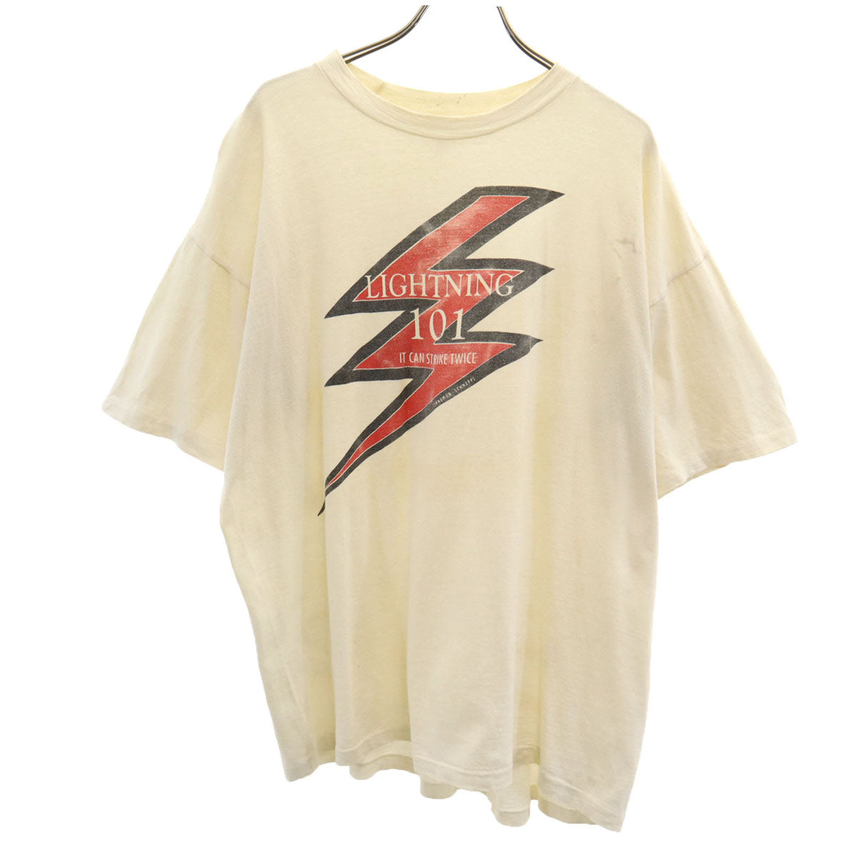 OKINA 90s オールド 半袖 Tシャツ XL クリーム シングルステッチ メンズ