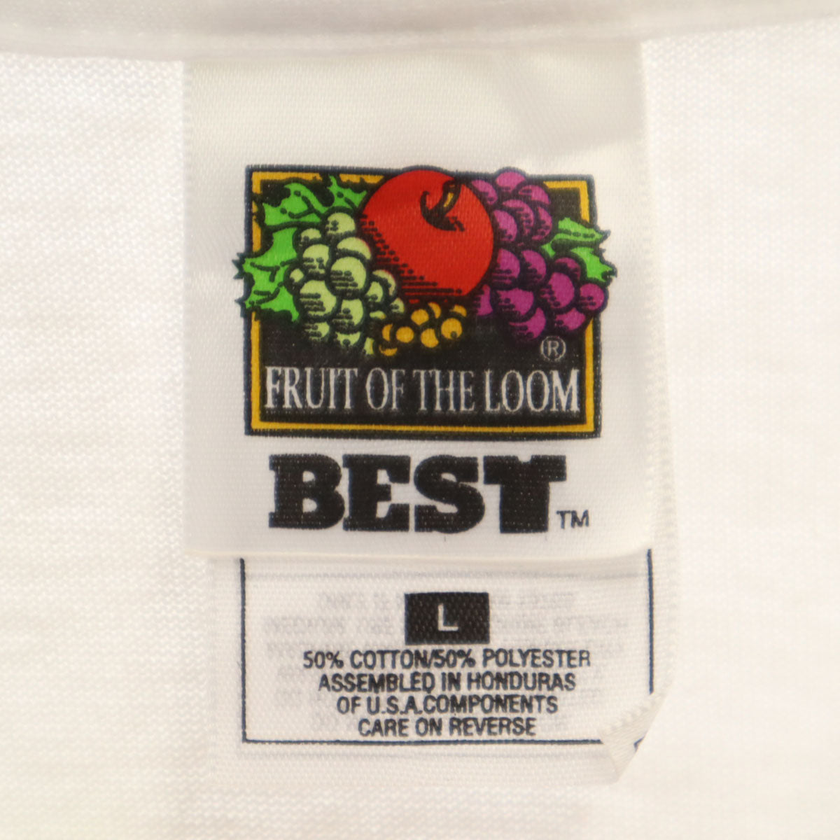 FRUIT OF THE LOOM フルーツオブザルーム 90s オールド 半袖 Tシャツ L ホワイト シングルステッチ メンズ