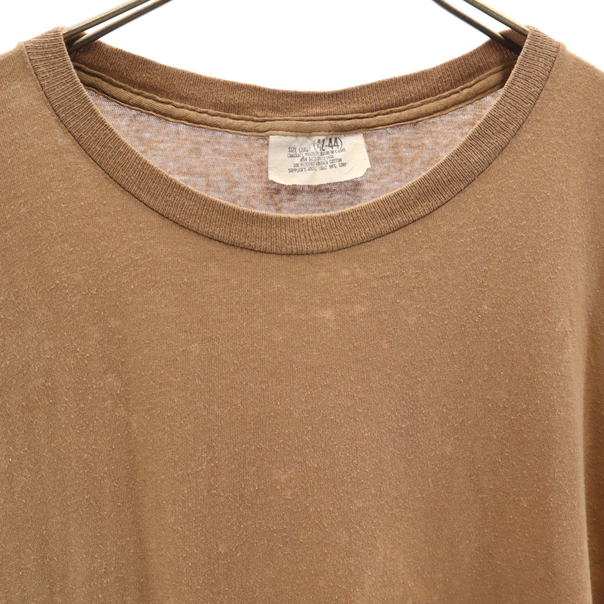 US ARMY アメリカ軍 90s オールド DLA 半袖 Tシャツ L ブラウン シングルステッチ メンズ