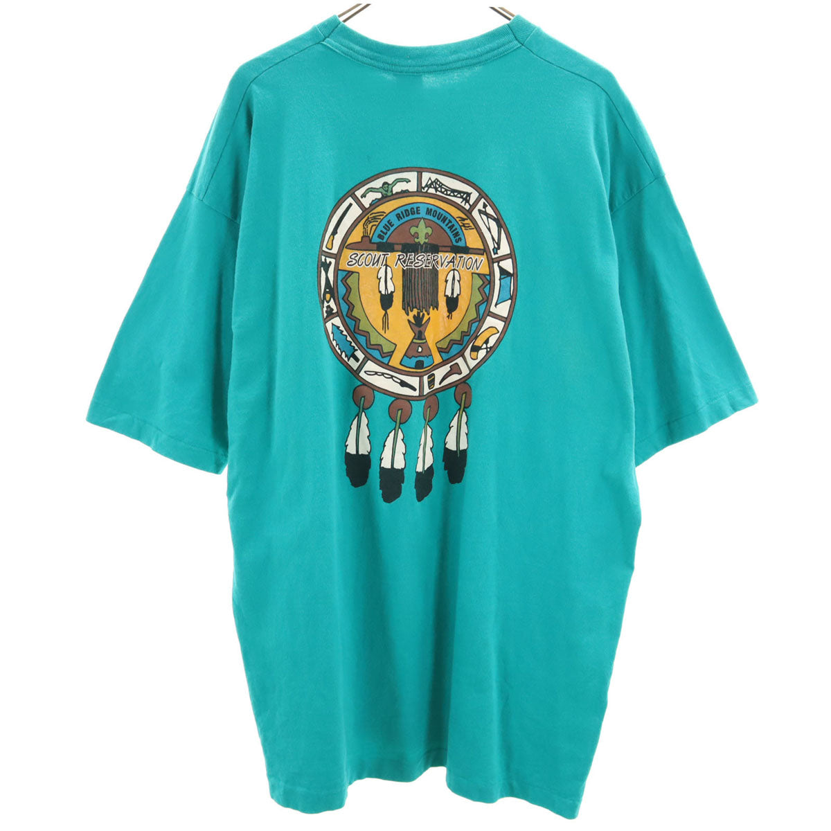 FRUIT OF THE LOOM フルーツオブザルーム 90s USA製 オールド 半袖 Tシャツ XXL グリーン系 ビックサイズ シングルステッチ メンズ