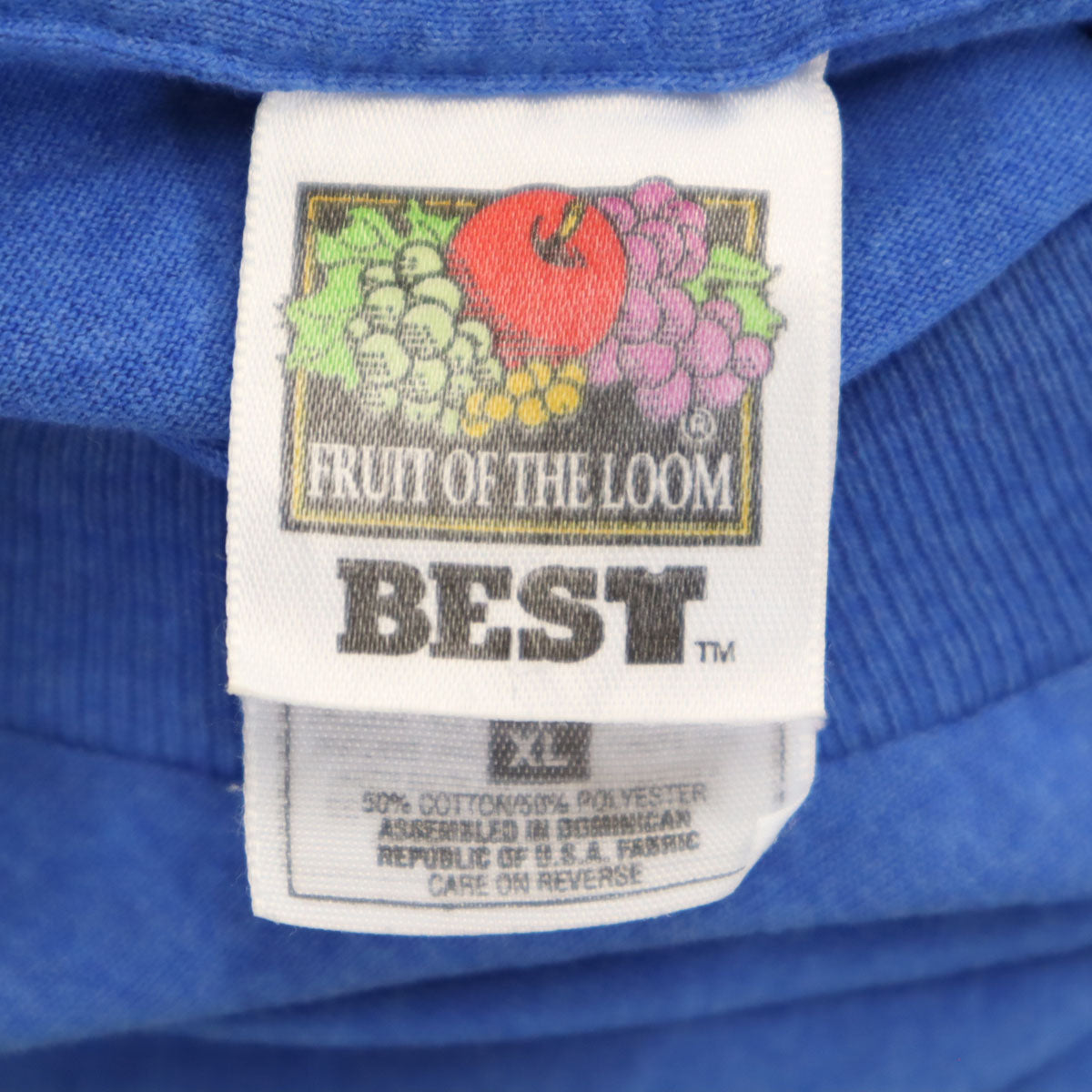 FRUIT OF THE LOOM BEST フルーツオブザルーム ベスト オールド We can DO that 半袖 Tシャツ XL ブルー シングルステッチ メンズ