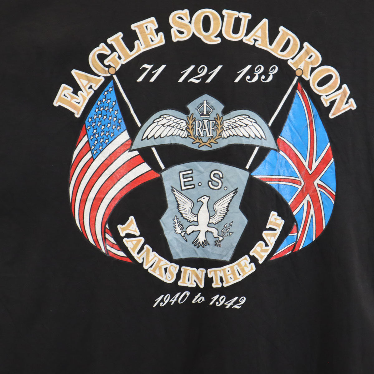 ONEITA オニータ 90s オールド USA製 バックプリント Wings of History 半袖 Tシャツ XL ブラック シングルステッチ POWER-T メンズ