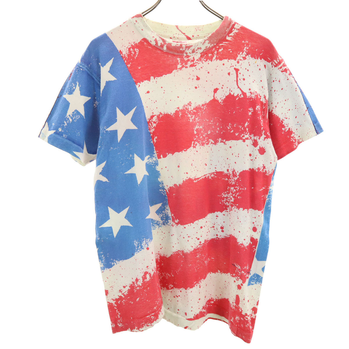 FRUIT OF THE LOOM フルーツオブザルーム 90s オールド アイルランド製 総柄 半袖 Tシャツ L シングルステッチ メンズ