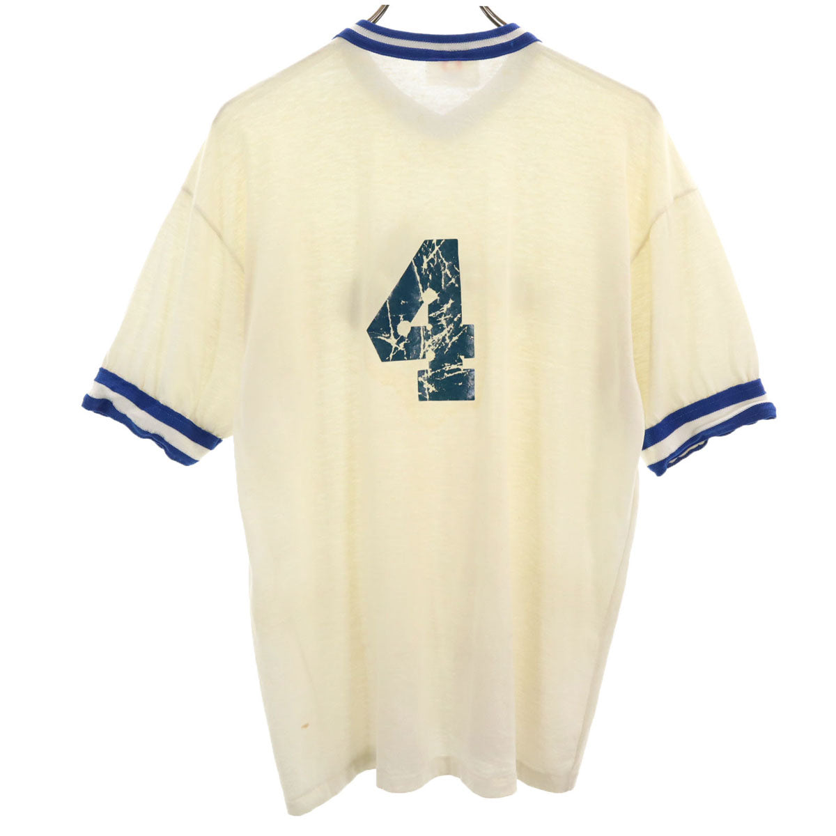 Dodger 90s USA製 Vネック オールド 半袖 Tシャツ L ホワイト系 メンズ