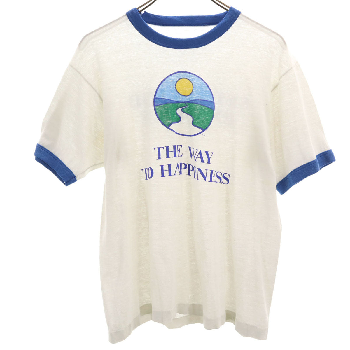 OLD オールド 90s 80s 半袖 リンガー Tシャツ ホワイト系 メンズ