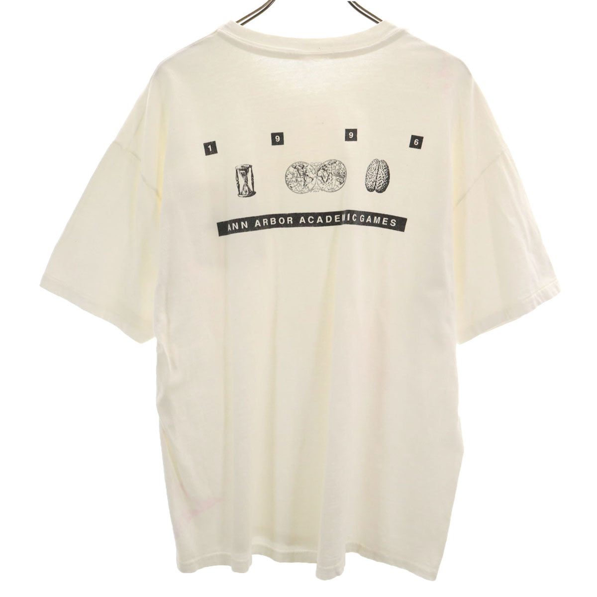 OLD オールド 90s 半袖 Tシャツ ホワイト系 バックプリント メンズ