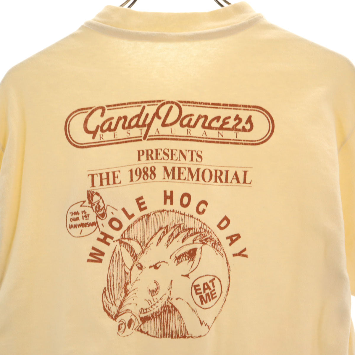 OLD オールド 90s 半袖 Tシャツ クリーム系 シングルステッチ バックプリント メンズ