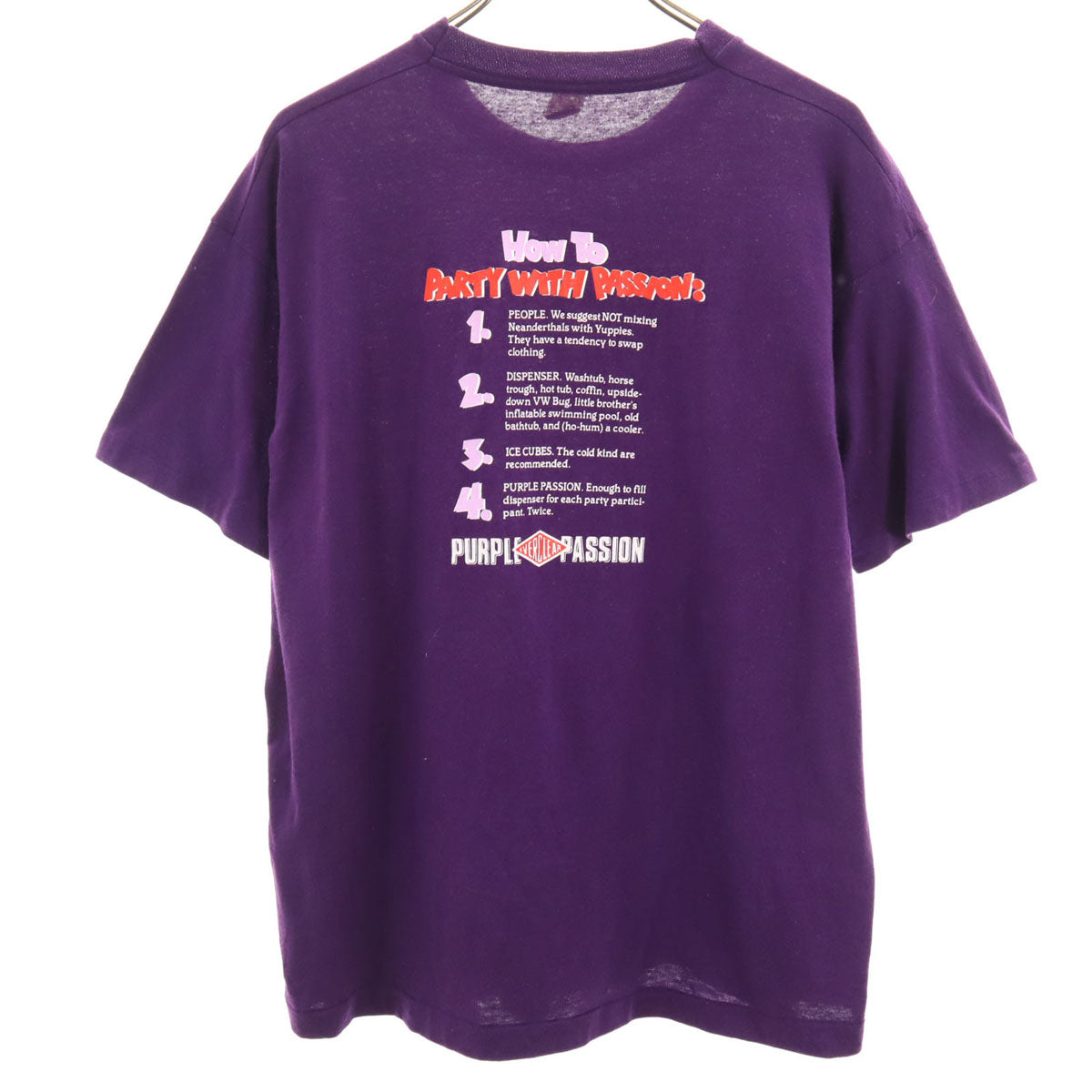 SCREEN STARS スクリーンスターズ 90s オールド 半袖 Tシャツ パープル系 シングルステッチ バックプリント メンズ
