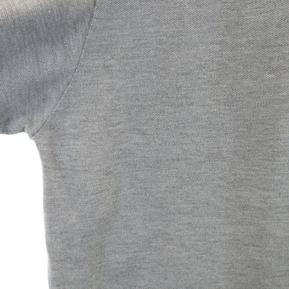 Polo by Ralph Lauren ポロバイラルフローレン USA製 ポロベア刺繍 半袖 ポロシャツ L グレー 鹿の子 メンズ