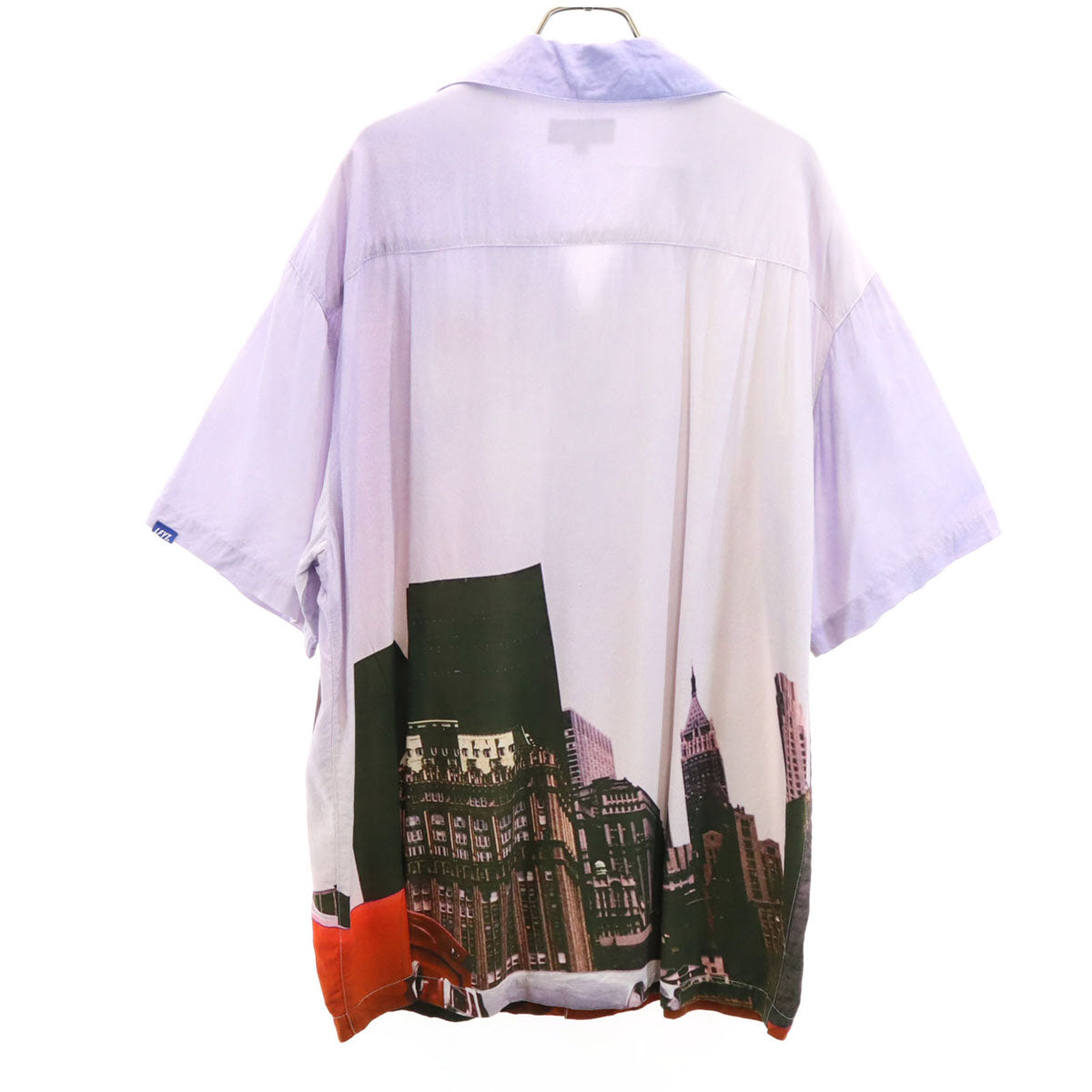 LFYT エルエフワイティー フォトグラフィック ツインタワー 半袖 オールドニューヨーク オープンカラーシャツ L パープル メンズ