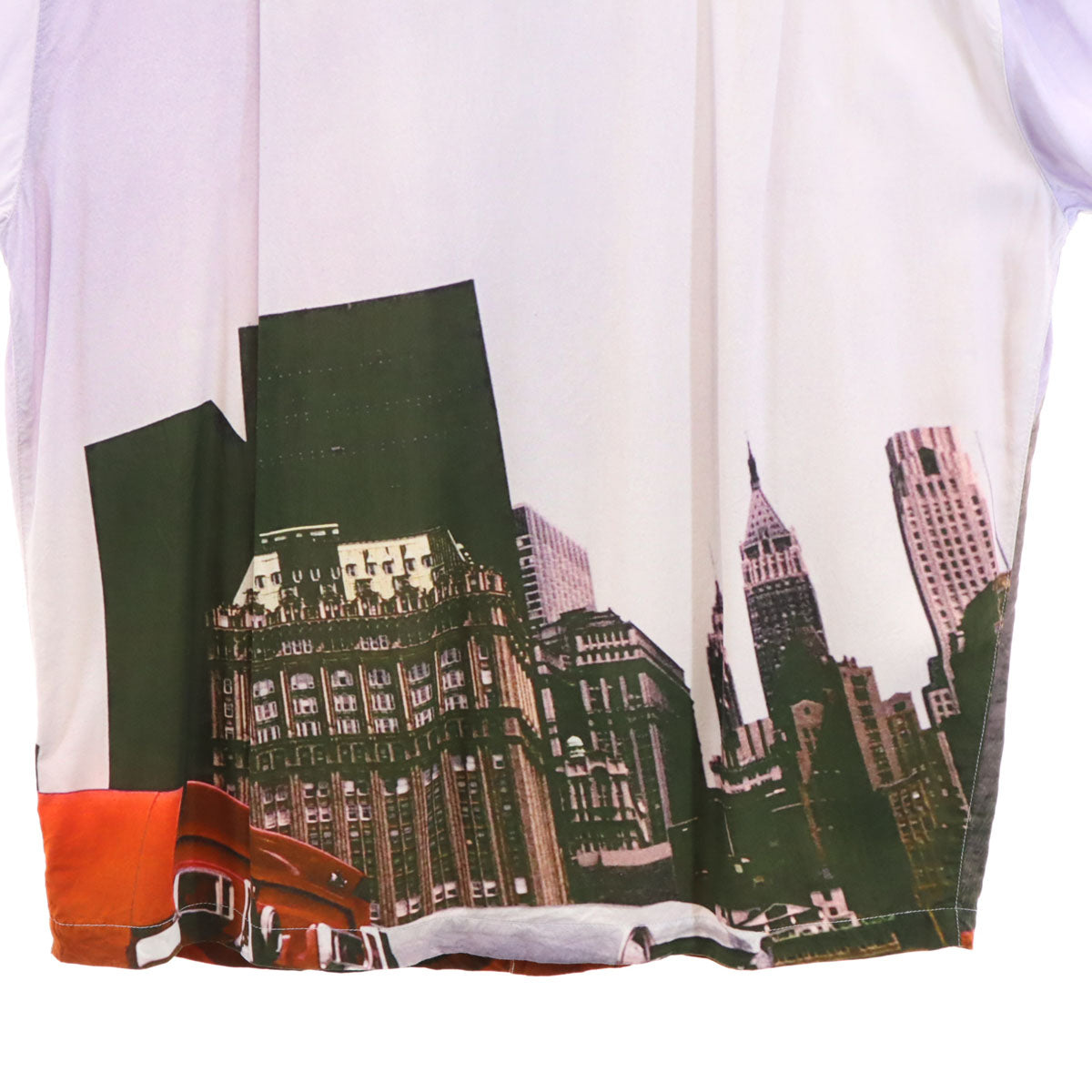 LFYT エルエフワイティー フォトグラフィック ツインタワー 半袖 オールドニューヨーク オープンカラーシャツ L パープル メンズ