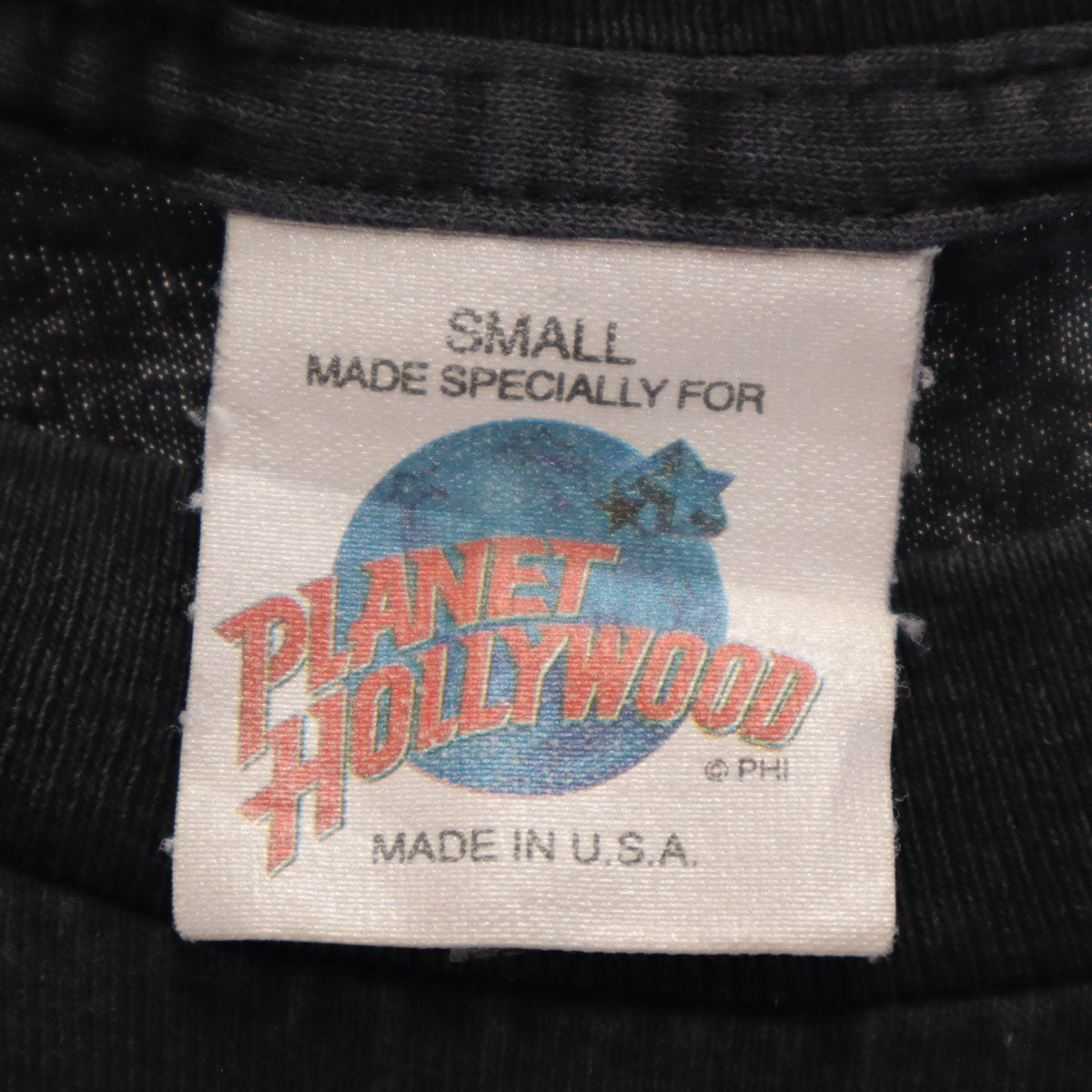 PLANET HOLLYWOOD プラネットハリウッド 90s オールド USA製 半袖 Tシャツ S 黒 シングルステッチ メンズ