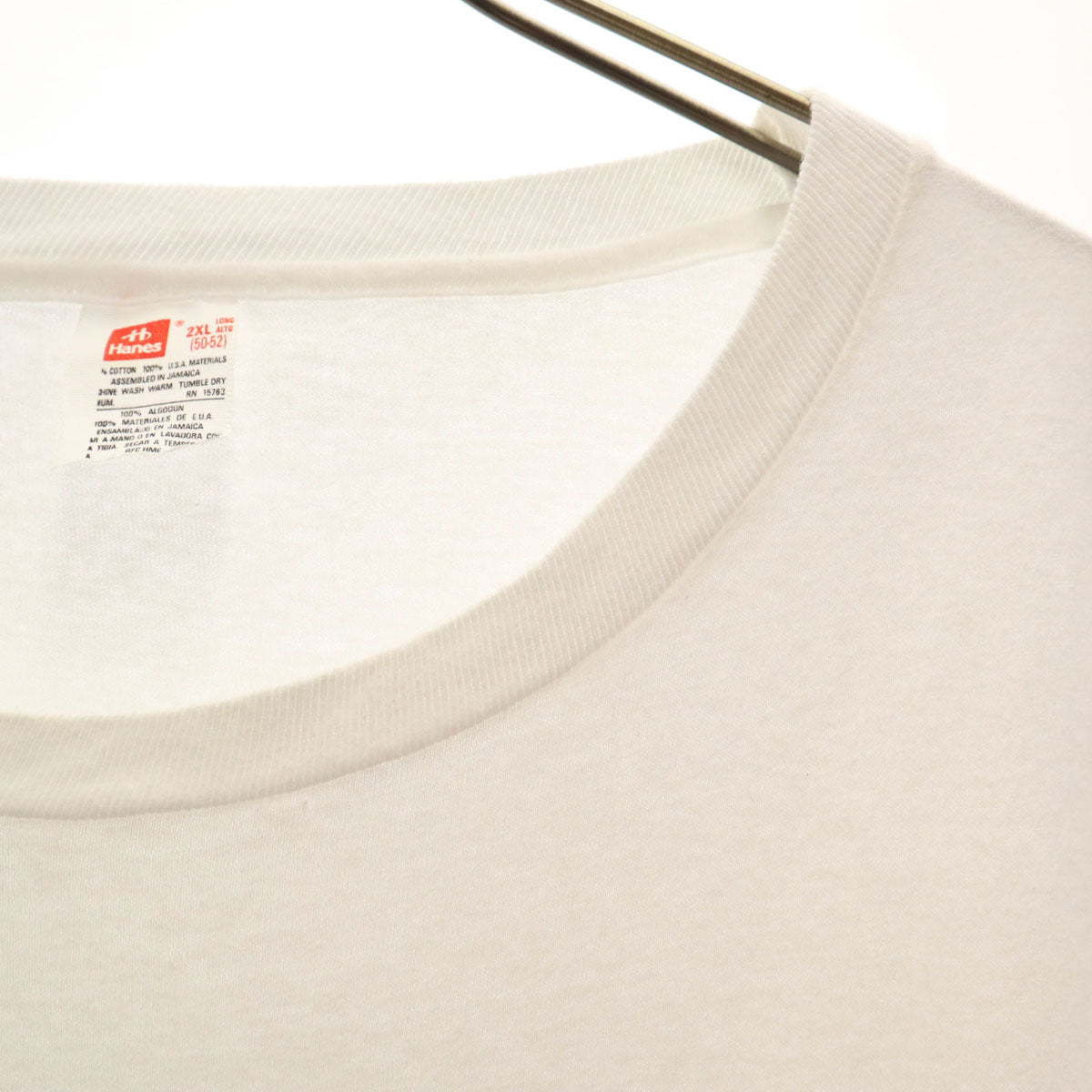 Hanes ヘインズ サンタクロース プリント 半袖 Tシャツ 2XL ホワイト シングルステッチ ビッグサイズ メンズ