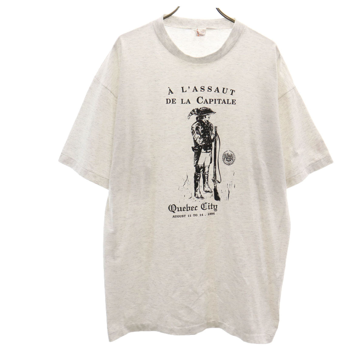 mod 90s オールド カナダ製 半袖 アート Tシャツ JUMBO ライトグレー シングルステッチ メンズ