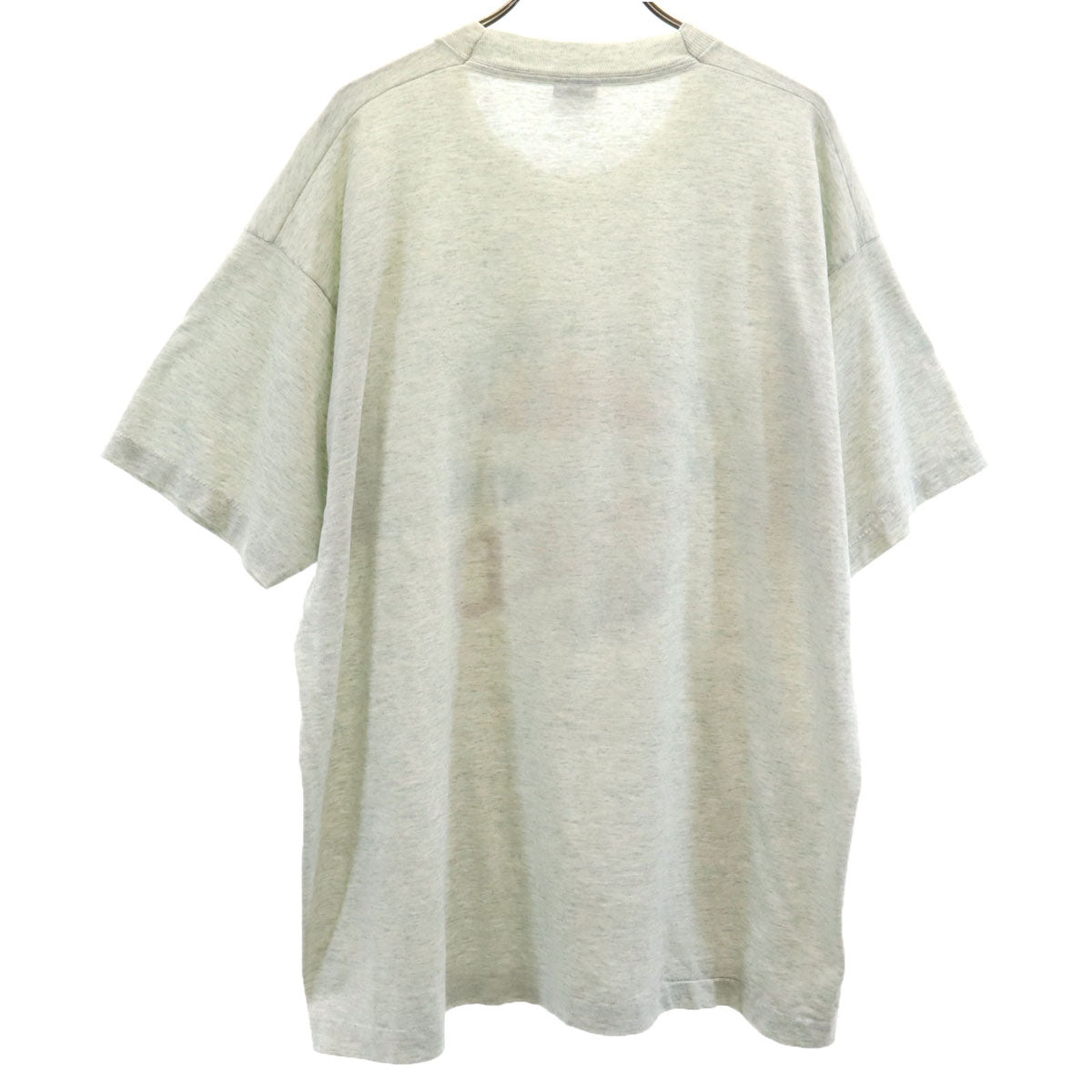 FRUIT OF THE LOOM フルーツオブザルーム 90s USA製 オールド プリント 半袖 Tシャツ XL グレー シングルステッチ メンズ