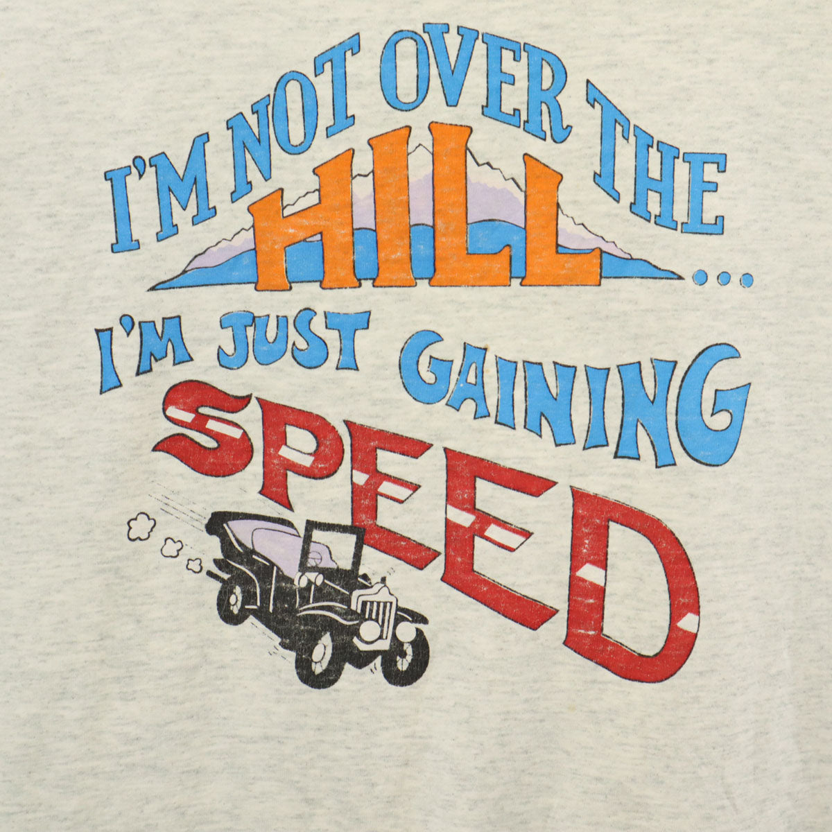 FRUIT OF THE LOOM フルーツオブザルーム 90s USA製 オールド プリント 半袖 Tシャツ XL グレー シングルステッチ メンズ