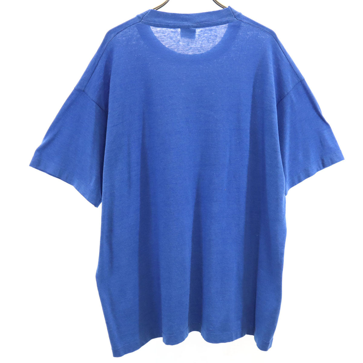 OLD オールド 90s プリント 半袖 Tシャツ XL ブルー シングルステッチ メンズ