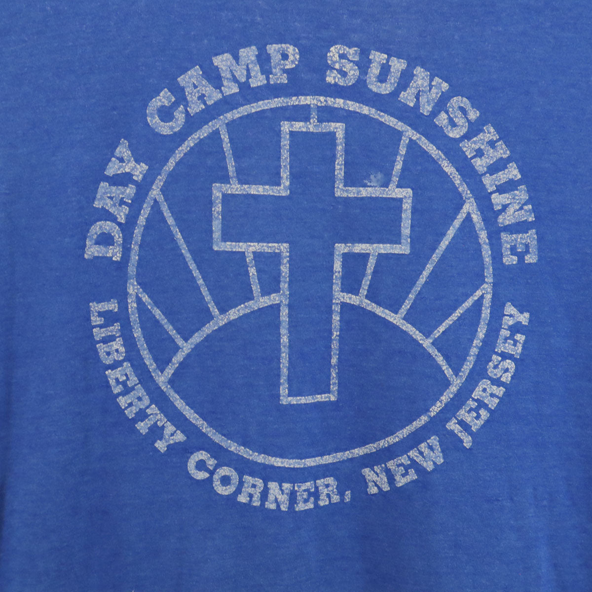 OLD オールド 90s プリント 半袖 Tシャツ XL ブルー シングルステッチ メンズ