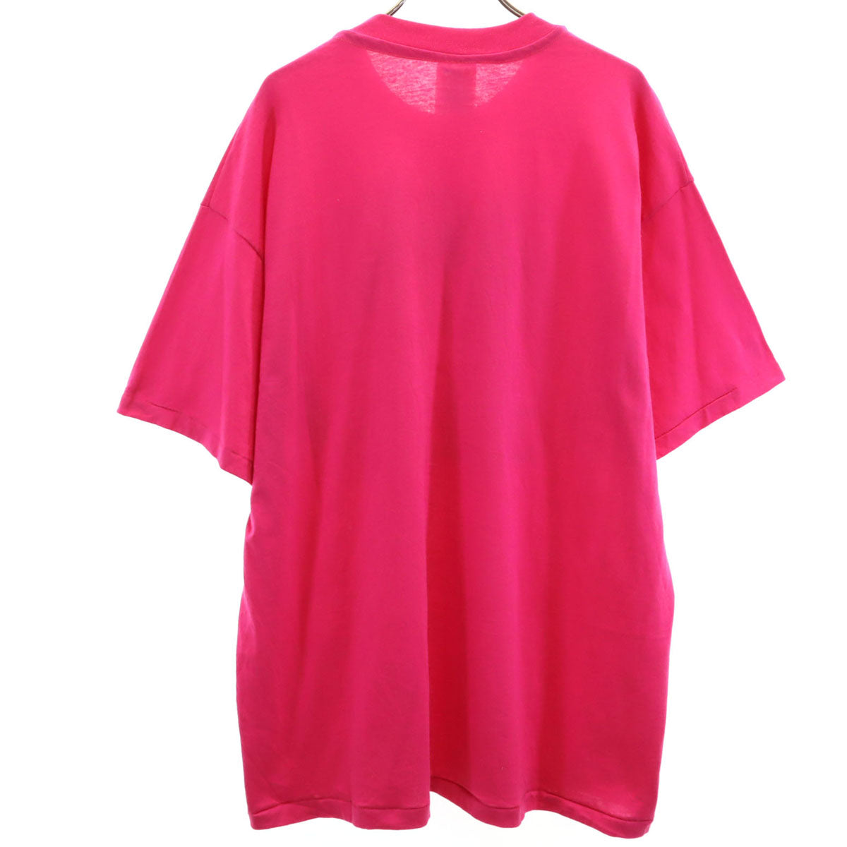 Hanes ヘインズ 90s オールド USA製 プリント 半袖 Tシャツ XL ピンク シングルステッチ メンズ