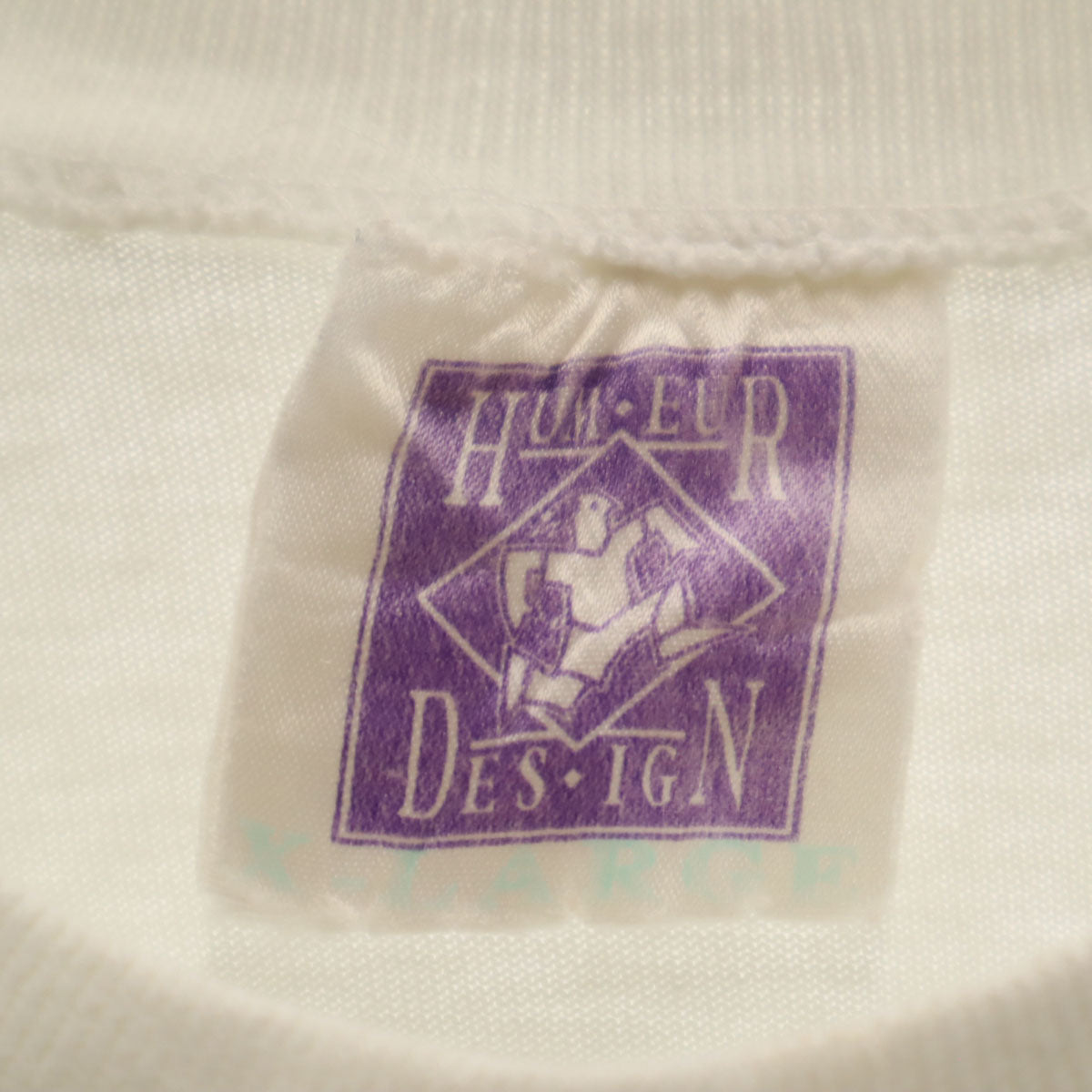 HUMEUR DESIGN 90s カナダ製 オールド プリント 半袖 Tシャツ XL ホワイト シングルステッチ メンズ