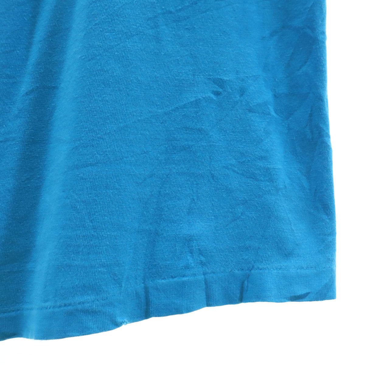 Hanes ヘインズ 80s 90s USA製 BEEFY-T オールド エスキモージョーズ プリント 半袖 Tシャツ L ブルー シングルステッチ メンズ