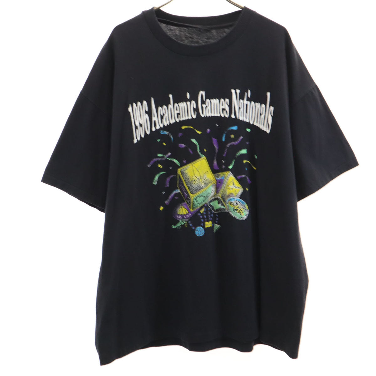 OLD オールド 90s プリント 半袖 Tシャツ ブラック シングルステッチ メンズ
