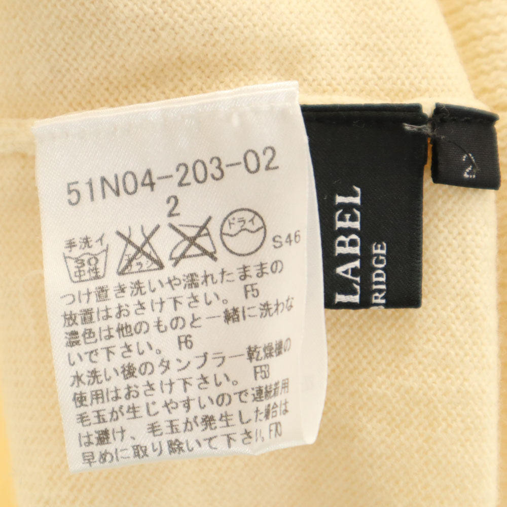 BLACK LABEL CRESTBRIDGE ブラックレーベルクレストブリッジ 長袖 Vネック セーター 2 生成り ニット メンズ