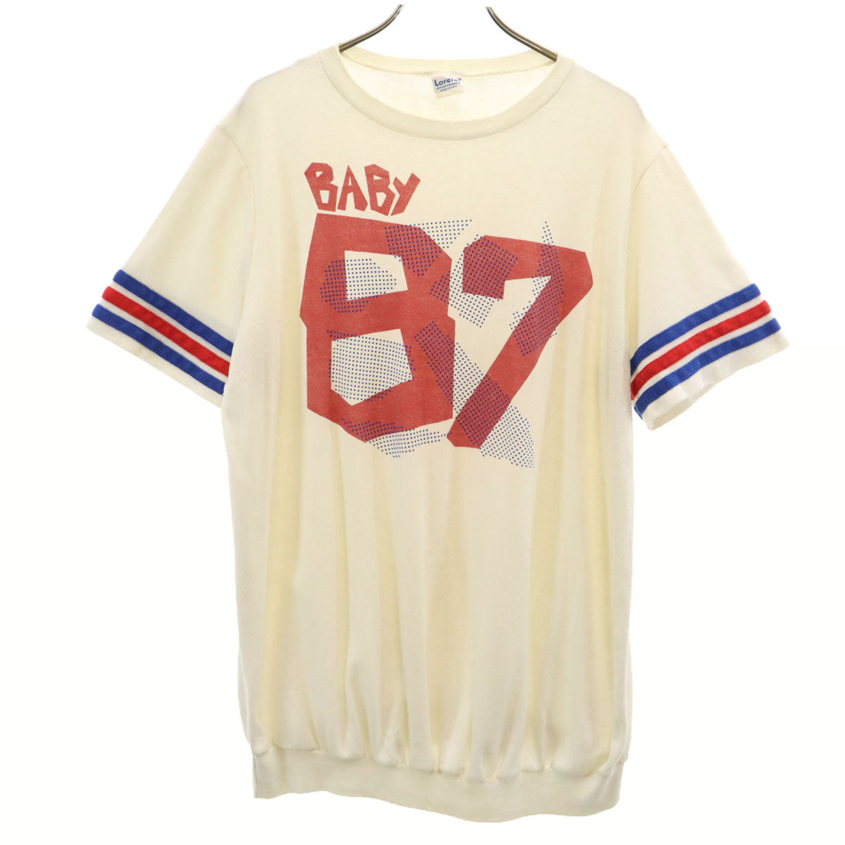 Lorelei 80s USA製 ヴィンテージ BABY 87 半袖 Tシャツ アイボリー レディース