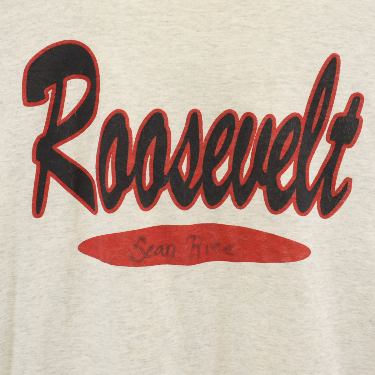 FRUIT OF THE LOOM BEST フルーツオブザルーム ベスト 90s USA製 オールド Roosevelt 半袖 Tシャツ L グレー シングルステッチ メンズ